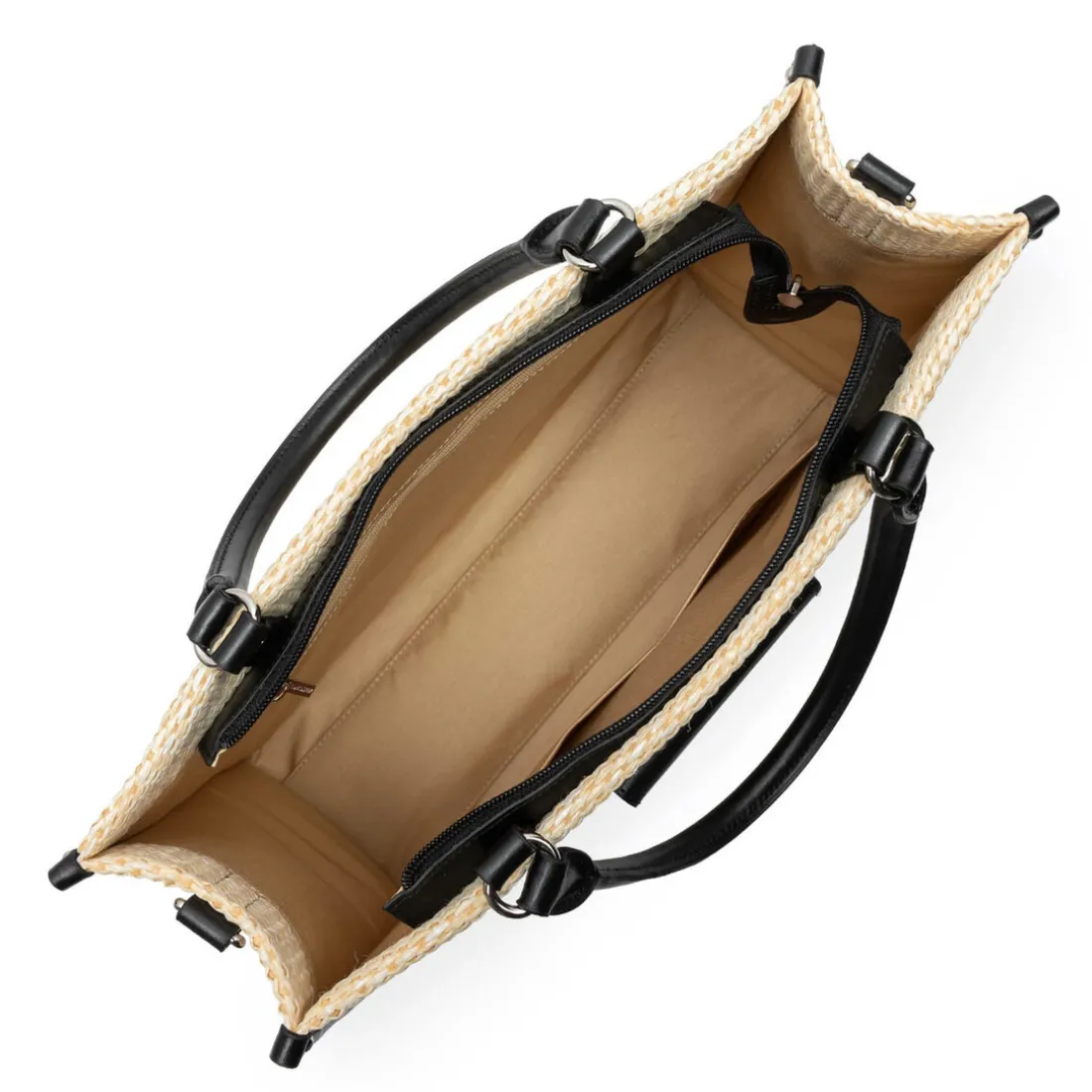 Sac cabas main Zippé Actual Mini Osier