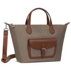Sac cabas porté main - Moyen KIANA Taupe/Marron Ria