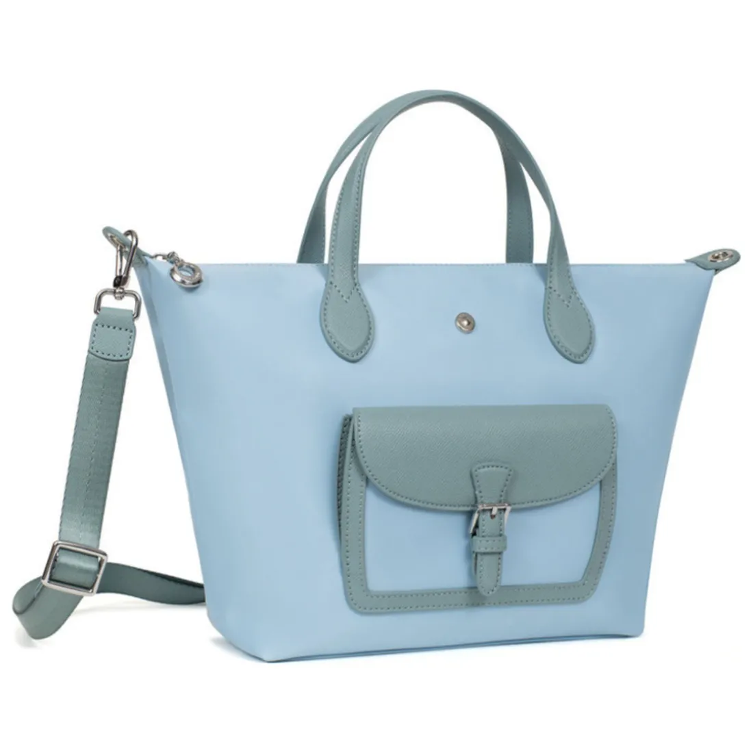 Sac cabas porté main - Moyen KIANA Bleu ciel Kaye