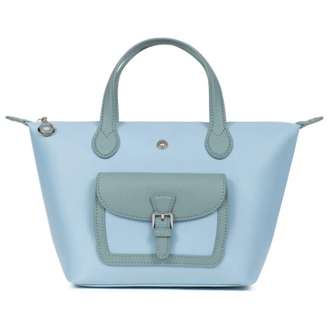Sac cabas porté main - Petit KIANA Bleu ciel Mae