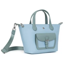Sac cabas porté main - Petit KIANA Bleu ciel Mae