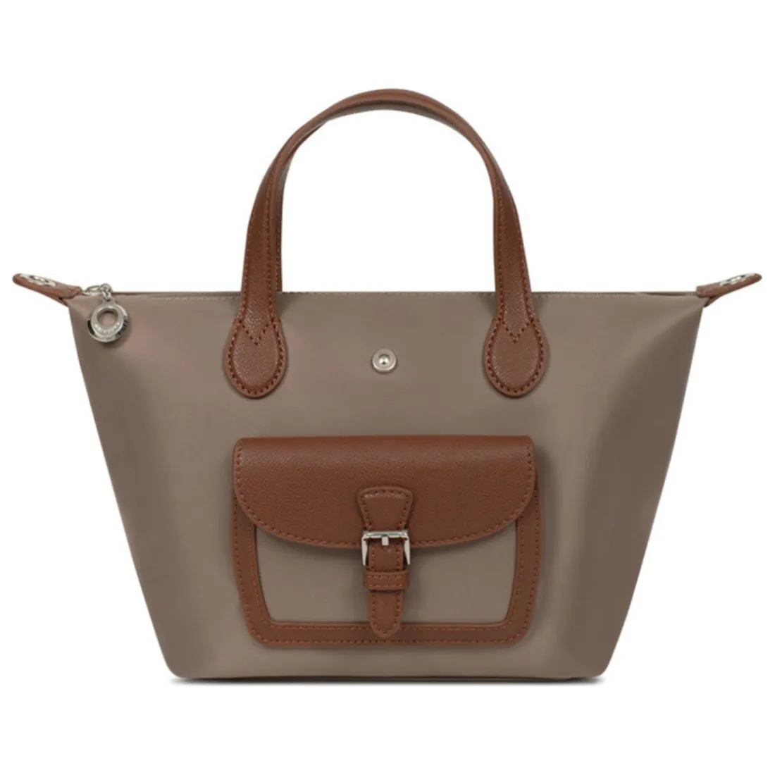 Sac cabas porté main - Petit KIANA Taupe/Marron Ava