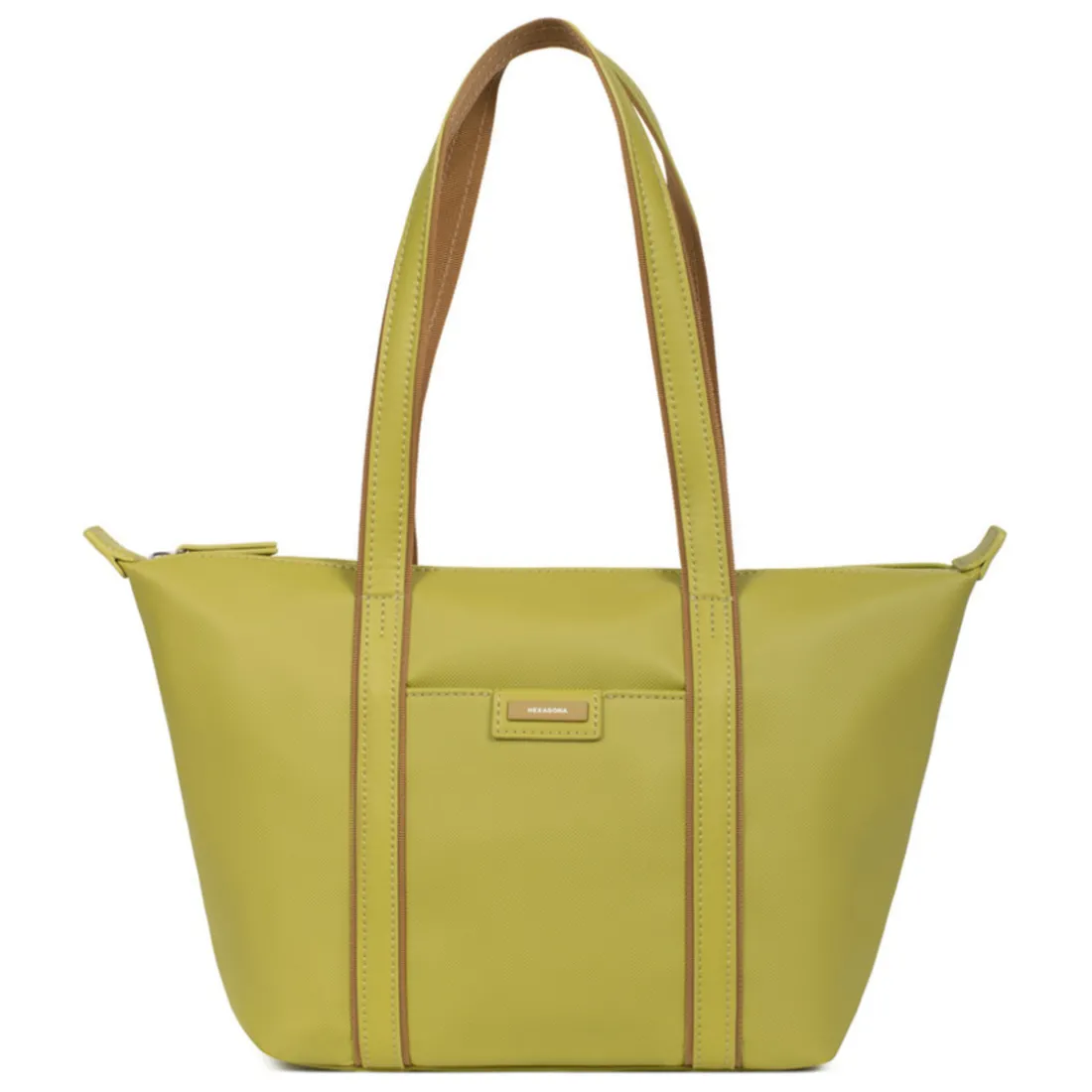 Sac cabas porté épaule - Moyen JOYCE Vert anis Lyra
