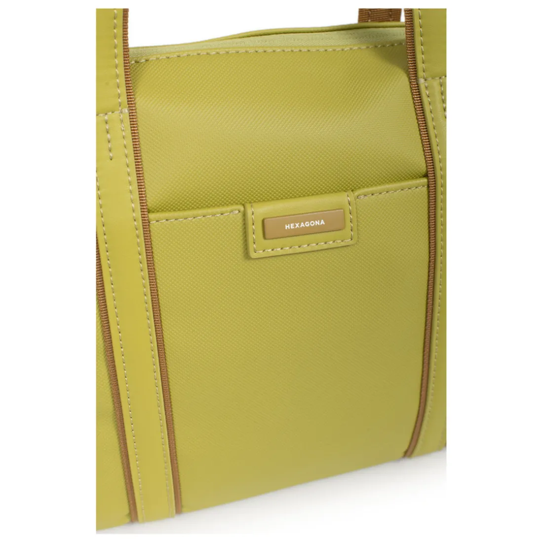 Sac cabas porté épaule - Moyen JOYCE Vert anis Lyra