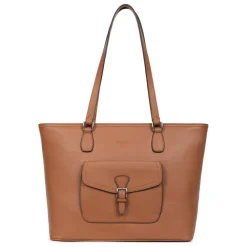 Sac cabas porté épaule A4 MIRABELLE Terre en cuir Julia