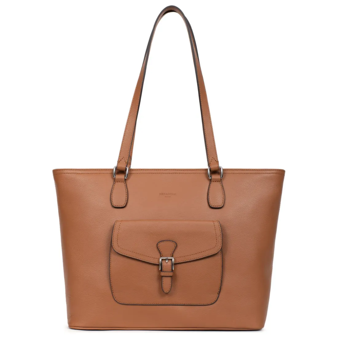 Sac cabas porté épaule A4 MIRABELLE Terre en cuir Julia