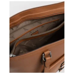 Sac cabas porté épaule A4 MIRABELLE Terre en cuir Julia