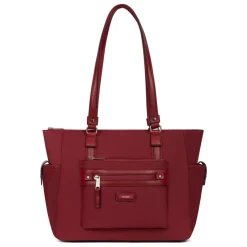 Sac cabas porté épaule A4 YONA Carmin Lou rouge
