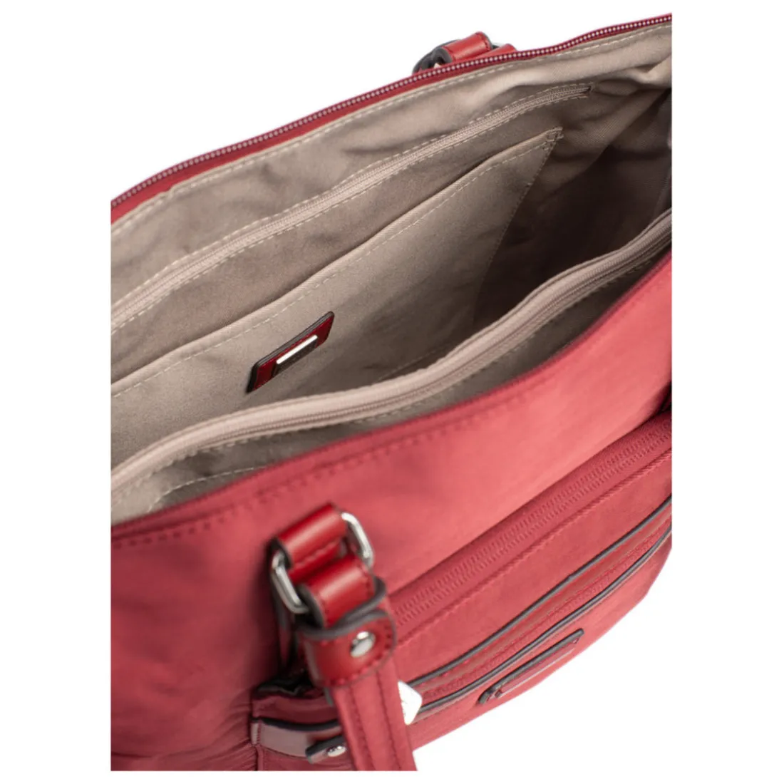 Sac cabas porté épaule A4 YONA Carmin Lou rouge