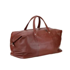 Sac de voyage en cuir cognac