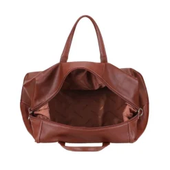 Sac de voyage en cuir cognac