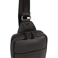 Sac monobretelle CONFORT Marron foncé en cuir Elia
