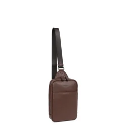 Sac monobretelle CONFORT Chocolat en cuir Ora