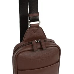 Sac monobretelle CONFORT Chocolat en cuir Ora