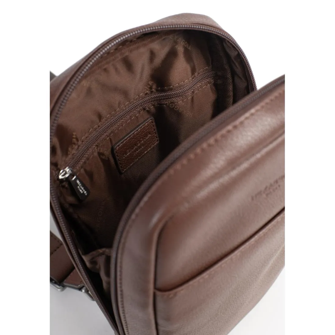 Sac monobretelle CONFORT Chocolat en cuir Ora