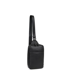 Sac monobretelle CONFORT Noir en cuir Ines