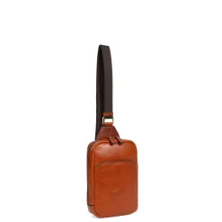 Sac monobretelle STUART Cognac en cuir Ula