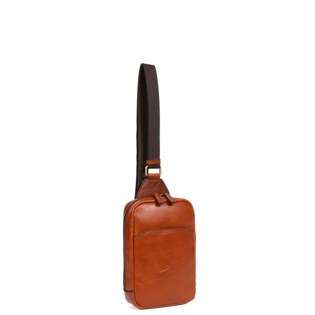 Sac monobretelle STUART Cognac en cuir Ula