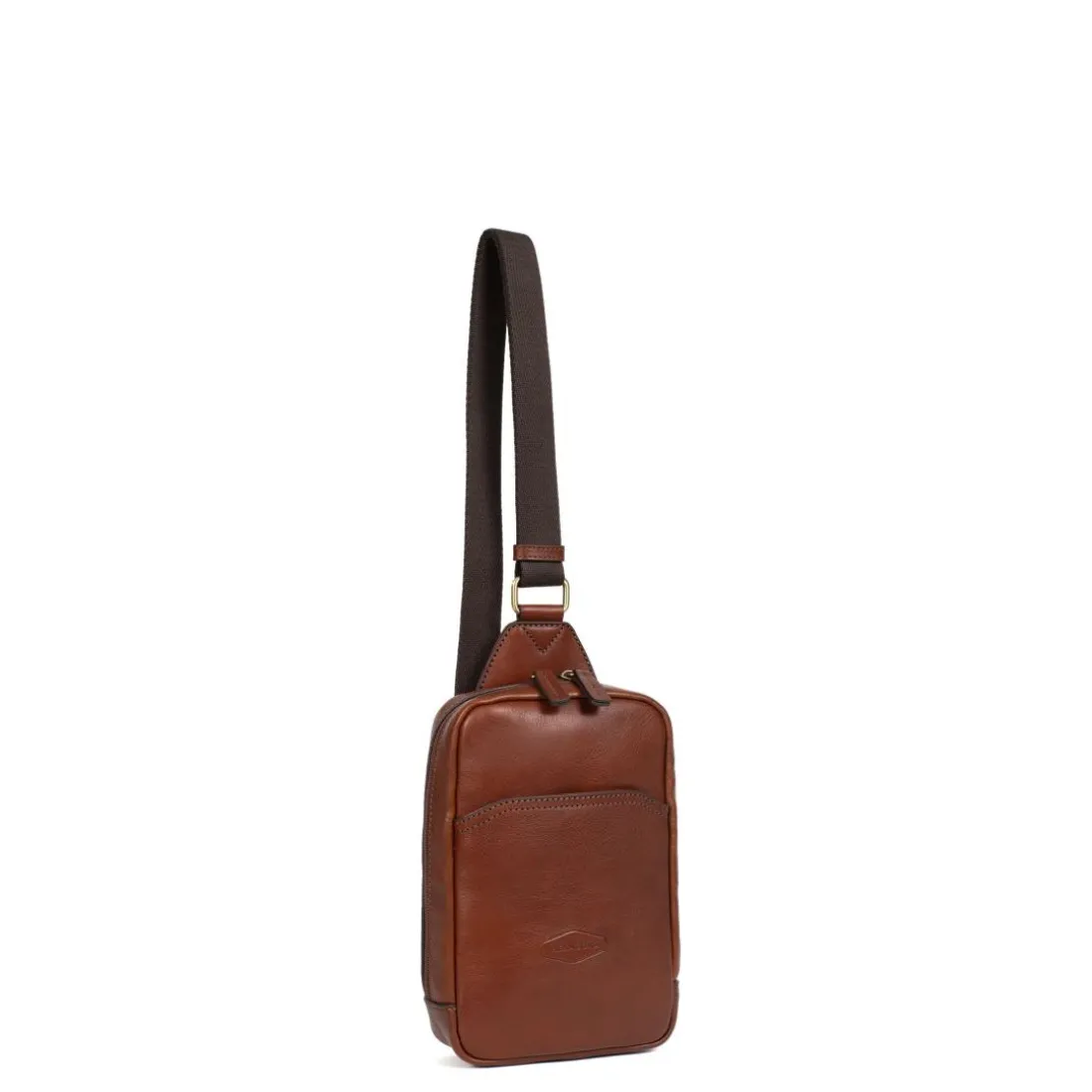 Sac monobretelle STUART Marron en cuir Zola