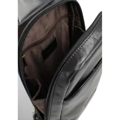 Sac monobretelle STUART Noir en cuir Maia