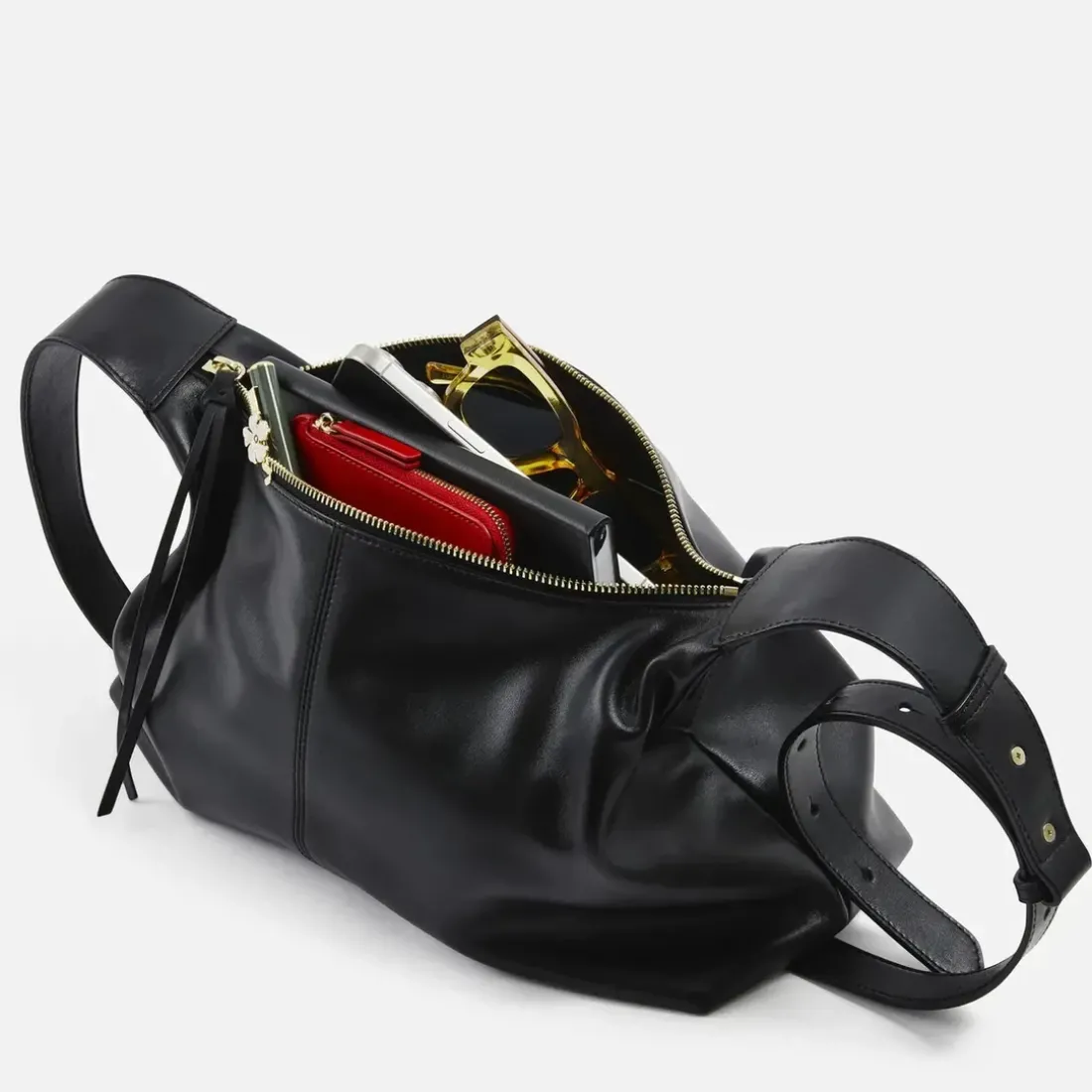 Sac noir en cuir