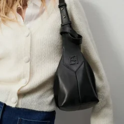Sac noir en cuir