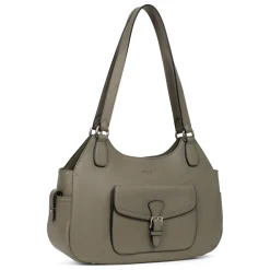 Sac porté épaule 2 anses MIRABELLE Olive en cuir Lyra
