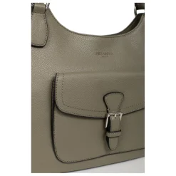 Sac porté épaule 2 anses MIRABELLE Olive en cuir Lyra