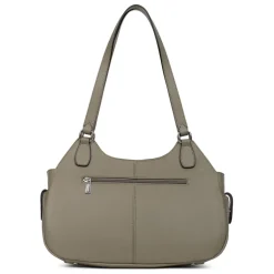 Sac porté épaule 2 anses MIRABELLE Olive en cuir Lyra
