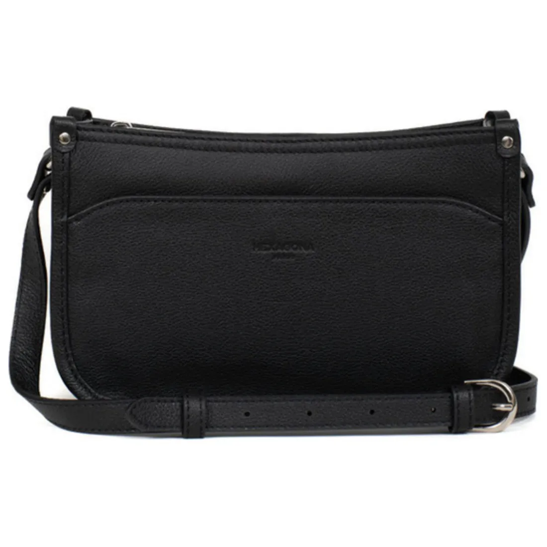 Sac porté travers CONFORT Noir en cuir Ora