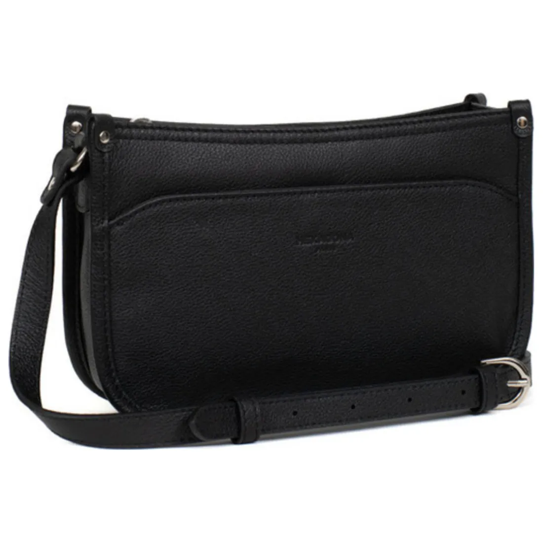 Sac porté travers CONFORT Noir en cuir Ora