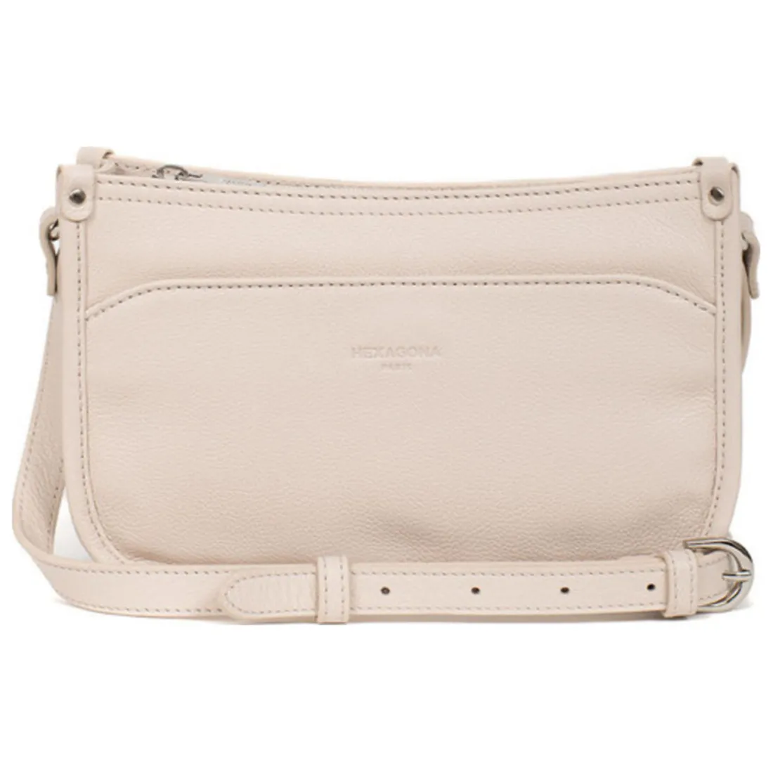 Sac porté travers CONFORT Ivoire en cuir Vivi