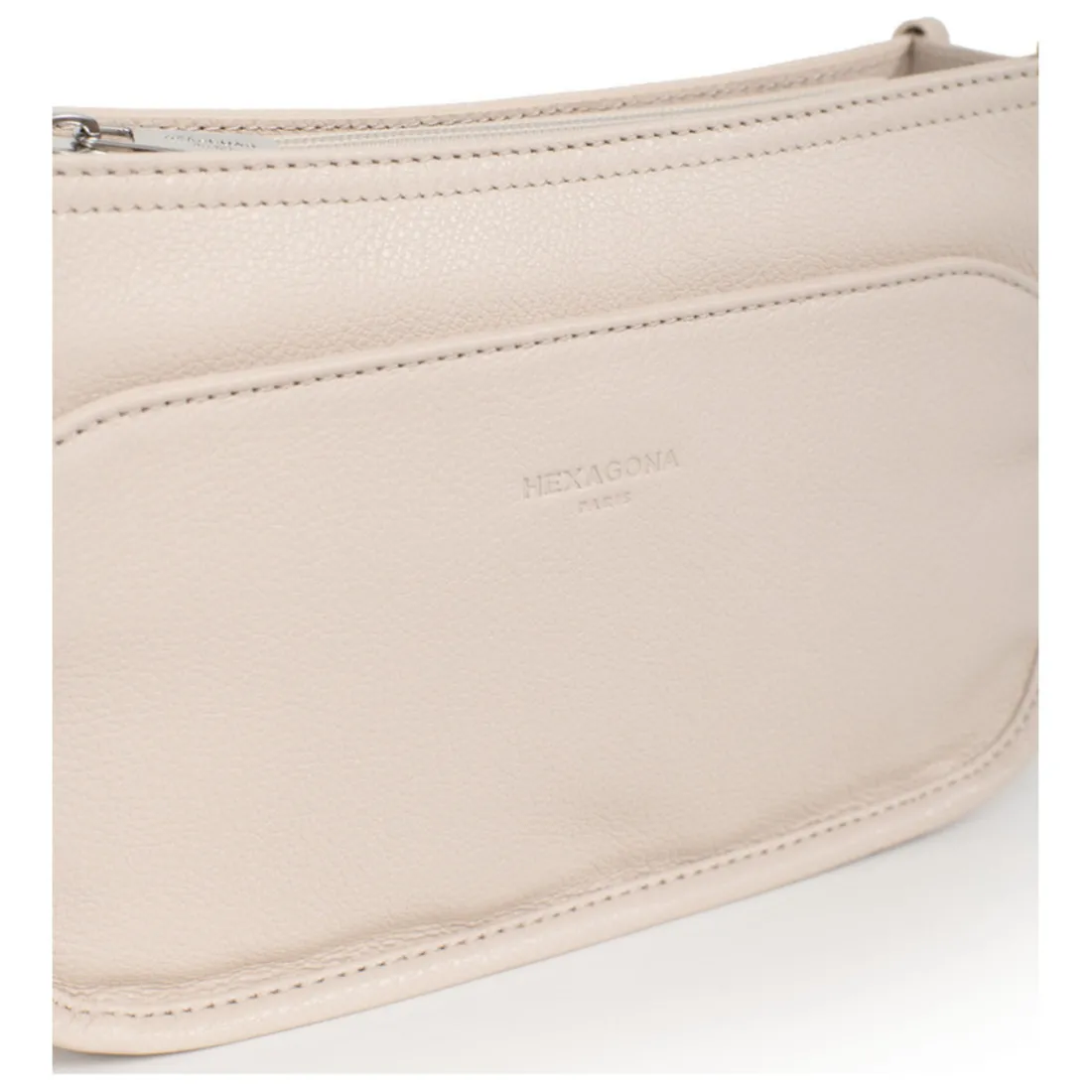 Sac porté travers CONFORT Ivoire en cuir Vivi