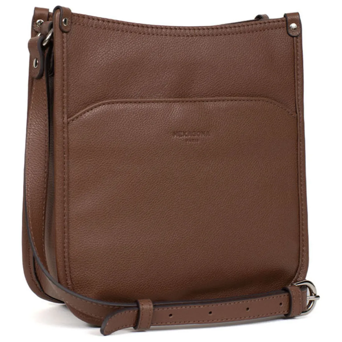 Sac porté travers CONFORT Écorce en cuir Ruth marron