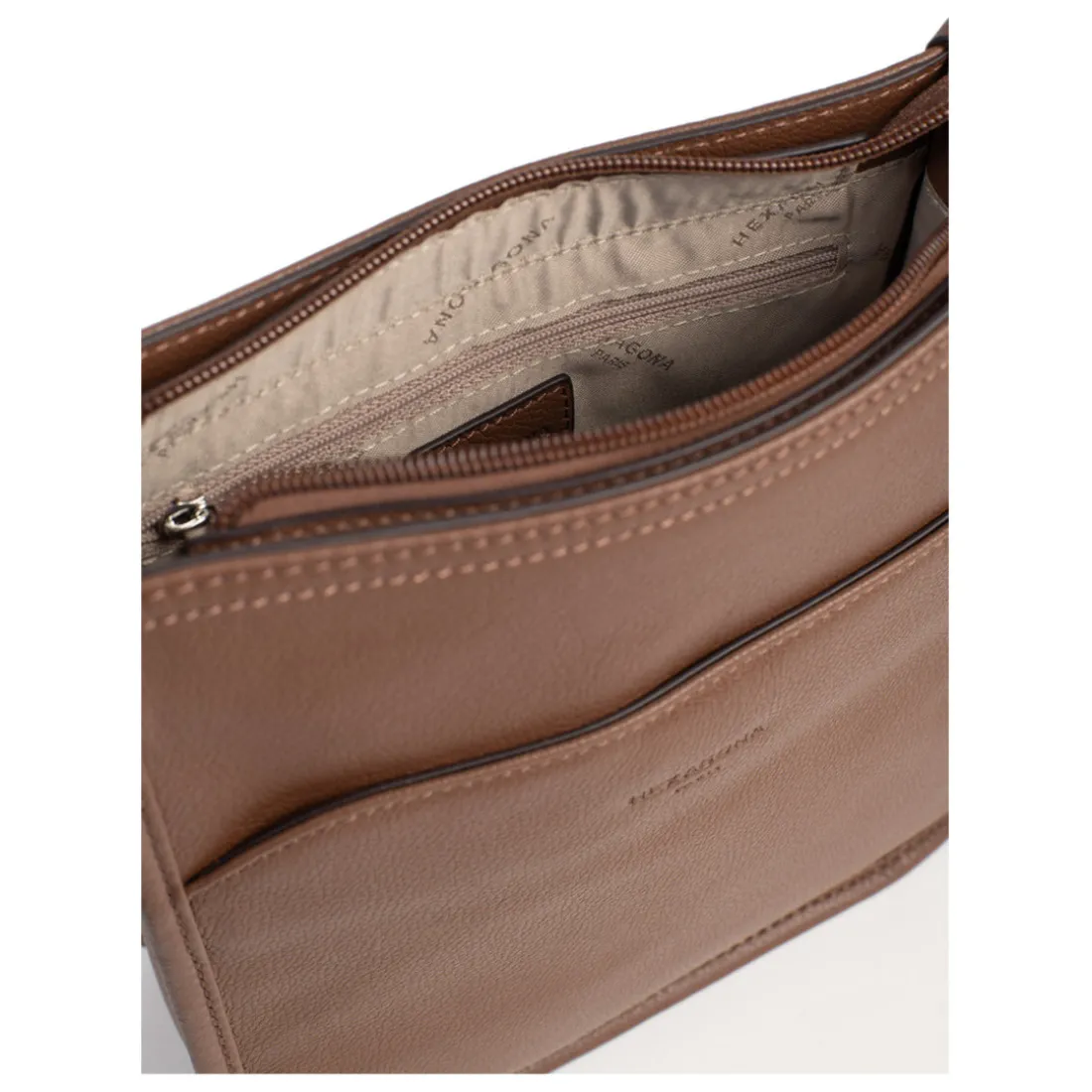 Sac porté travers CONFORT Écorce en cuir Ruth marron