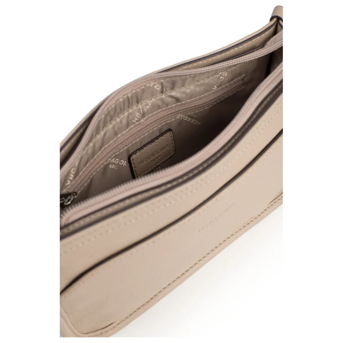 Sac porté travers CONFORT Naturel en cuir Beth