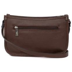 Sac porté travers CONFORT Chocolat en cuir Julia