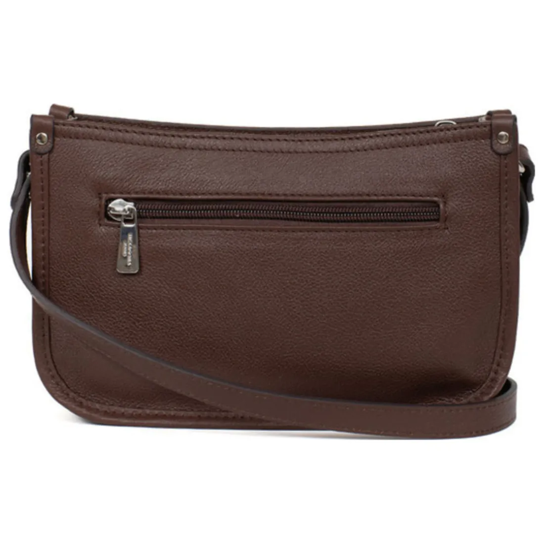 Sac porté travers CONFORT Chocolat en cuir Julia