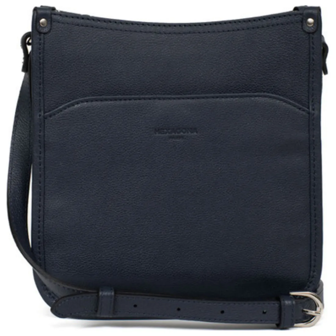 Sac porté travers CONFORT Marine en cuir Pia