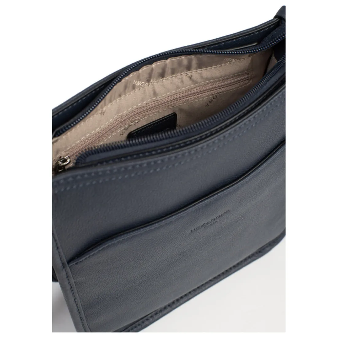 Sac porté travers CONFORT Marine en cuir Pia