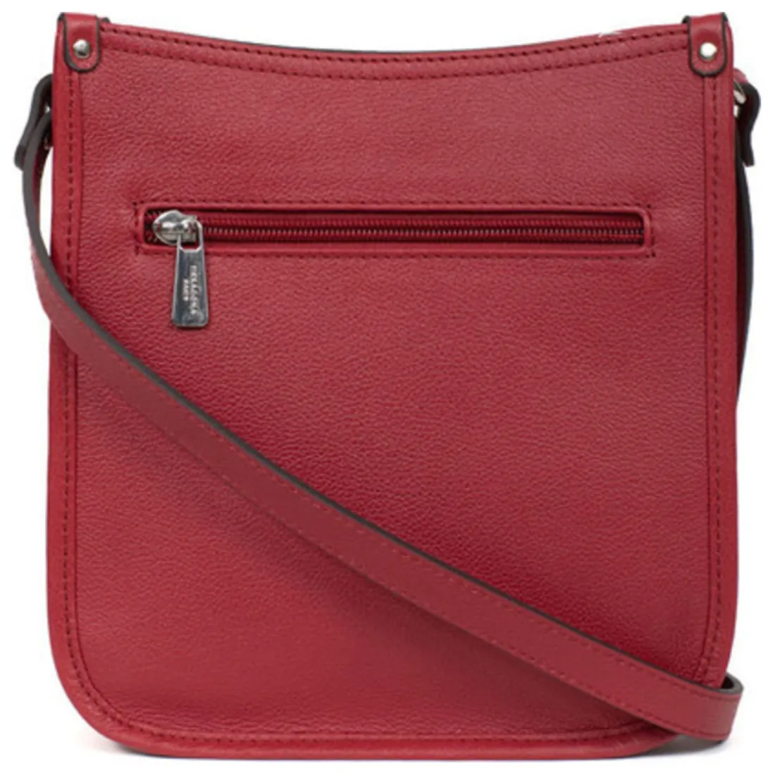Sac porté travers CONFORT Rouge foncé en cuir Ula