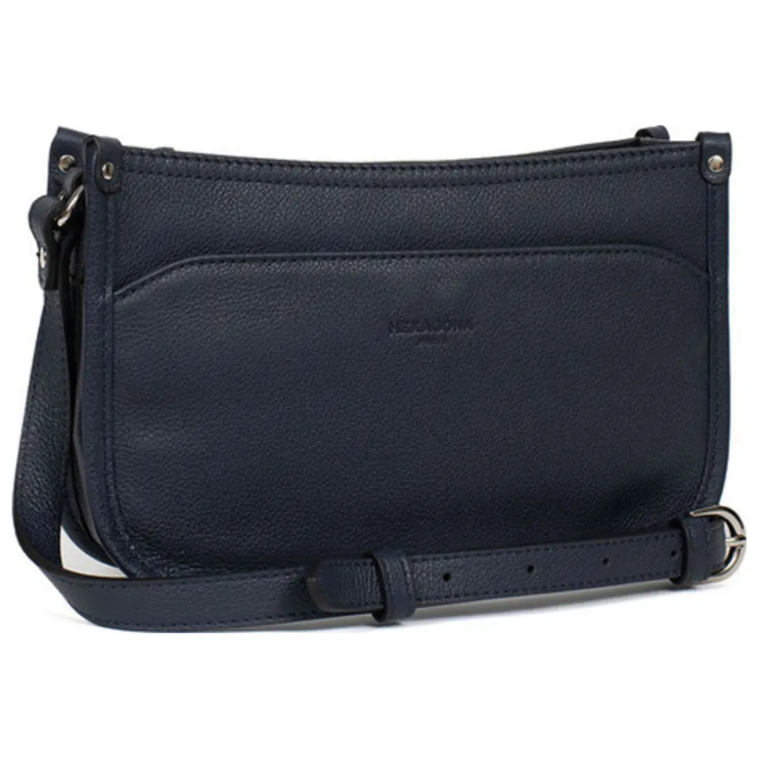 Sac porté travers CONFORT Marine en cuir Kai