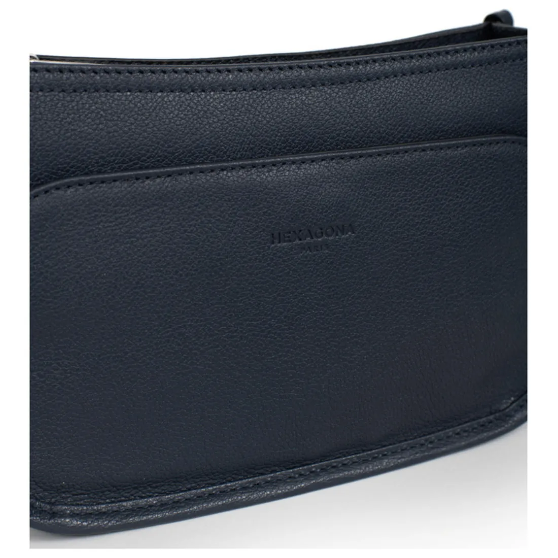 Sac porté travers CONFORT Marine en cuir Kai