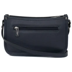 Sac porté travers CONFORT Marine en cuir Kai