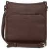Sac porté travers CONFORT Chocolat en cuir Mila