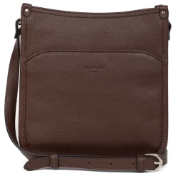 Sac porté travers CONFORT Chocolat en cuir Mila