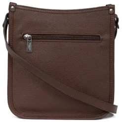 Sac porté travers CONFORT Chocolat en cuir Mila