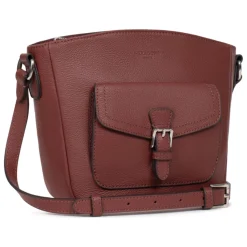 Sac porté travers MIRABELLE Bordeaux en cuir Zadie