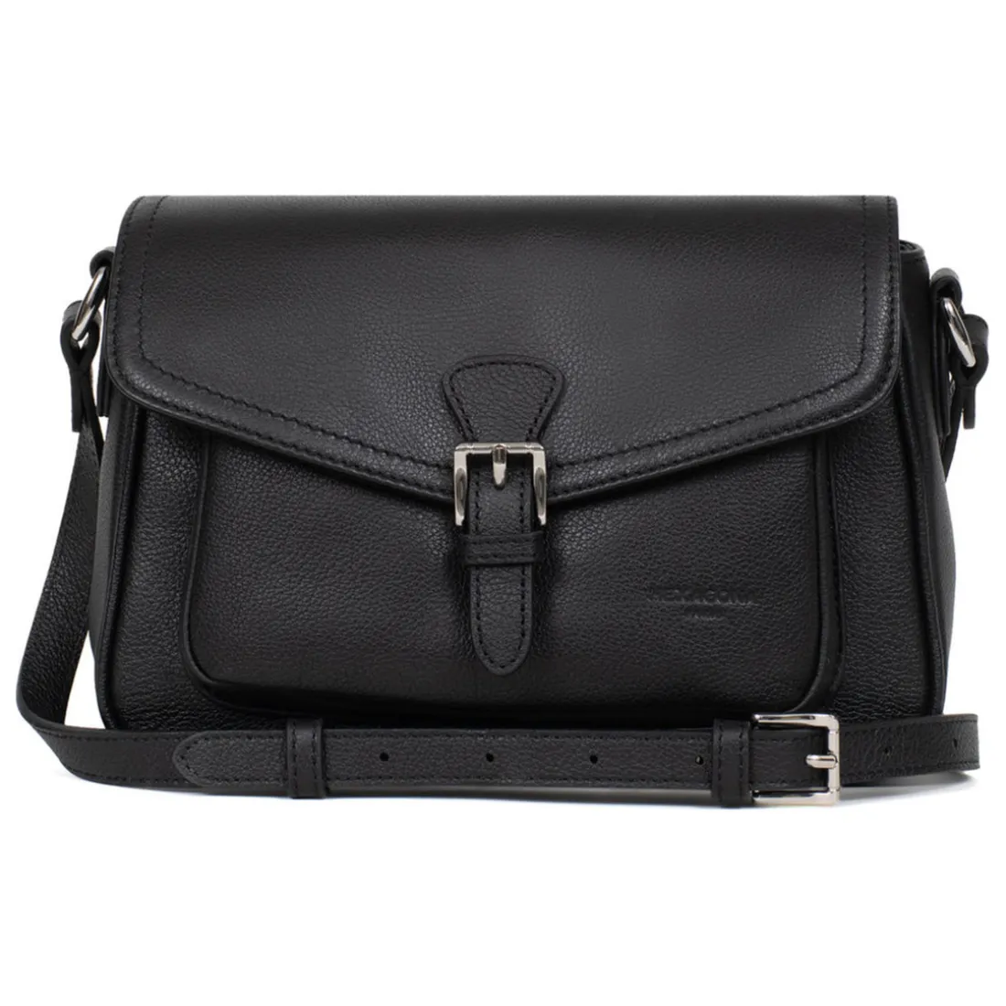 Sac porté travers MIRABELLE Noir en cuir Vivi