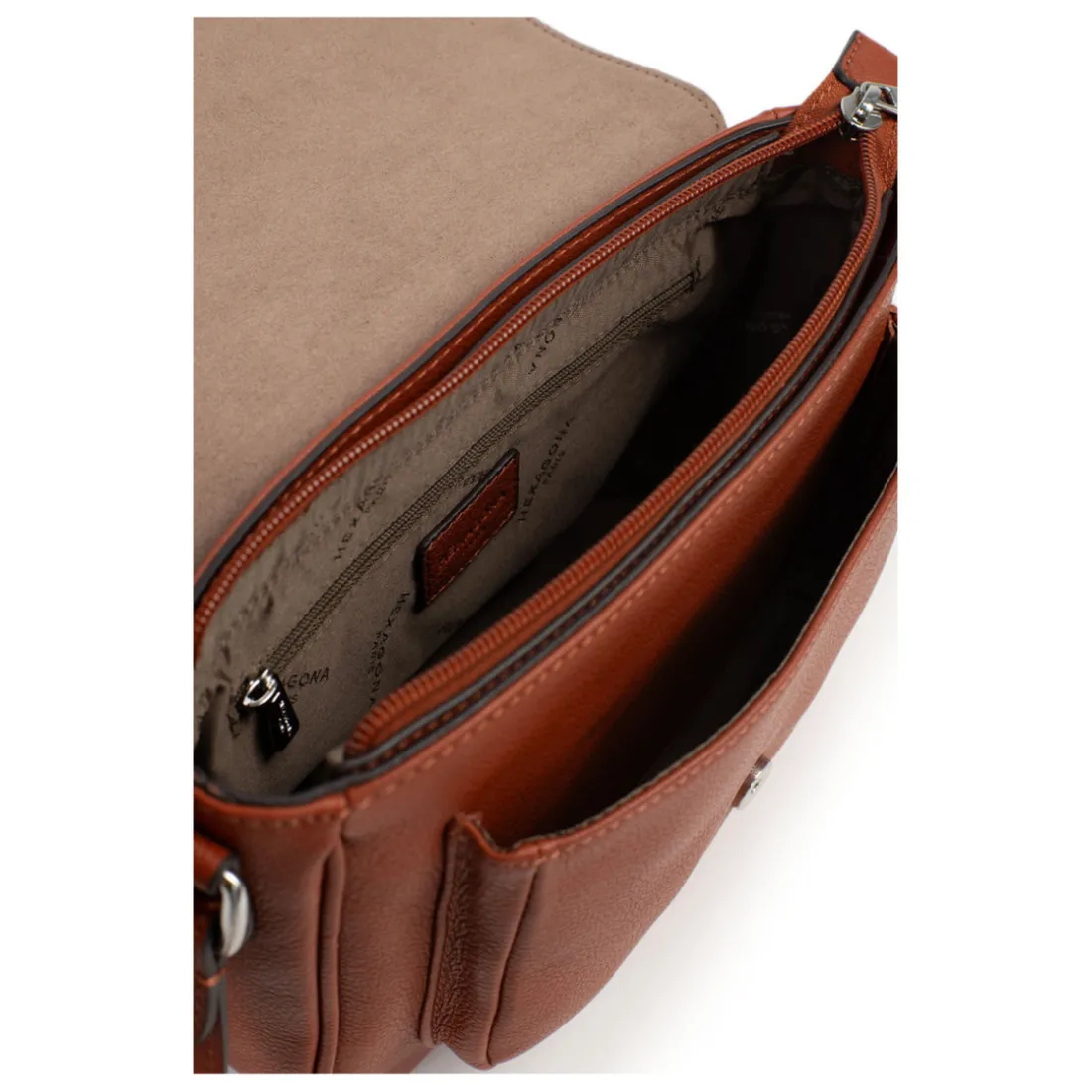 Sac porté travers MIRABELLE Terre en cuir Tara